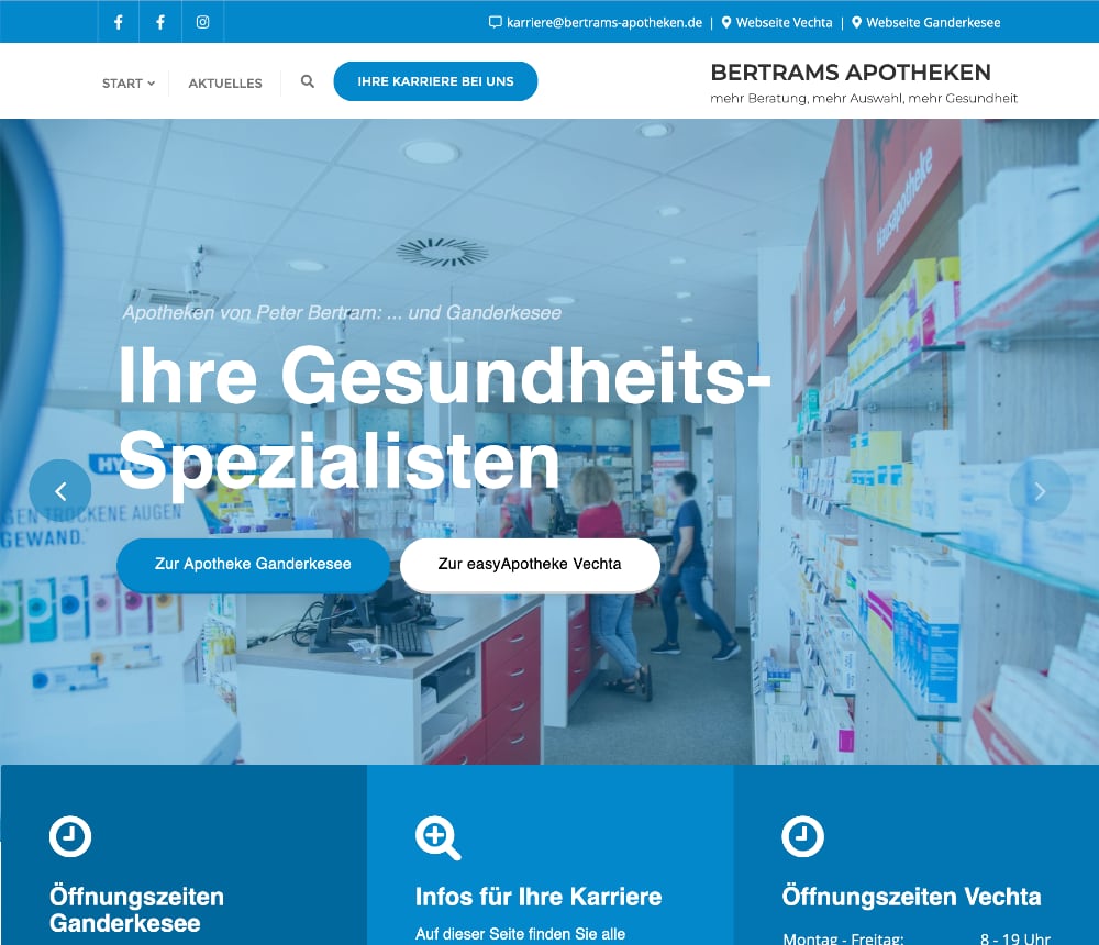 Ansicht Karriere-Seite